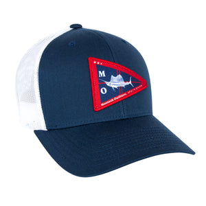 Front view of the MTKO Burgee Hat in navy color